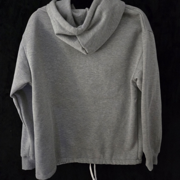 NWT sweatshirt w faux leather striped detail - Picture 6 of 6